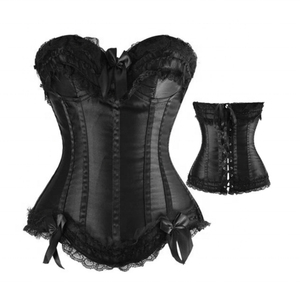 คอร์เซ็ทสีดำแนวฮาโลวีนสำหรับผู้หญิงปรับขนาดและสีได้ปรับแต่งได้ - Product Image 1