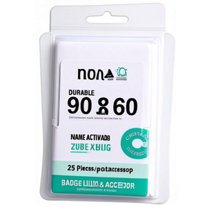 Durable 90 X 60 mm Transparent <b>Name</b> Badge Holder with Rotating Clip 25 Pieces/Pack Accessory - Product Image 2
