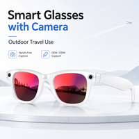 KI-gesteuerte Tragbare Smart-Brille mit Übersetzungs-Kamera, Sprachsteuerung, Open-Ear-Lautsprecher, 2K-Video, IP66 Wasserdicht, Magnetische App-Steuerung