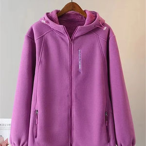 Pull-over décontracté uni et respirant Sweats à capuche élégants à fermeture éclair à épaules tombantes Sweats à capuche en coton personnalisés de qualité supérieure pour femmes - Product Image 1