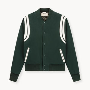 Oem Manufacturer High Quality Varsity Jacket For Men Chenille Embroidery Leather Sleeve Custom Baseball Letterman Varsity Jacket - Product Image 6