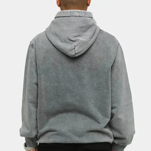 Jersey de invierno personalizable para hombre, patrón de mezcla de algodón, prendas de punto con cuello redondo y capucha, Sudadera con capucha de algodón - Product Image 3