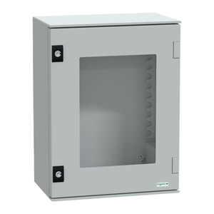 Armadio in Poliestere da Parete Schneider Electric NSYPLM43TG Thalassa PLM con Porta Vetrata 430x330x200mm IP66 IK08 RAL 7035 - Product Image 1