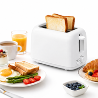 Grille-pain électrique automatique populaire à 2 fentes larges avec 6 niveaux de contrôle de la cuisson et fonction pop-up pour le petit-déjeuner à la maison