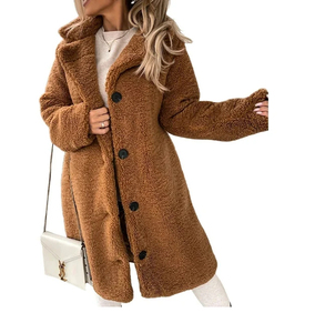 แจ็กเก็ตผ้าฟลีซเชอร์ปาสำหรับผู้ชายและผู้หญิงเสื้อแจ็กเก็ตผ้าลินินเทียมซับในแบบกลับด้านได้กันน้ำโอเวอร์ไซส์ - Product Image 5