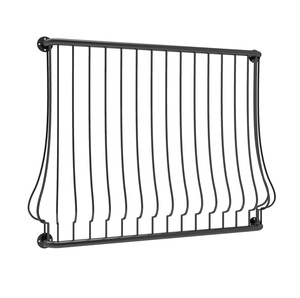 Protection anti-étincelles pour foyer extérieur en fer noir de forme rectangulaire, très vendue, robuste, en vente - Product Image 2