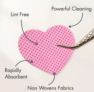 200 pièces tampons de cils propres Logo personnalisé vente chaude lingettes papier coton cils colle dissolvant essuyer cils tampon de nettoyage pour Extension de cils - Product Image 3