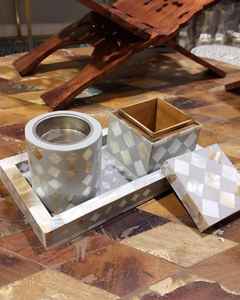 Petit cadeau Nouveau design Plateau de service rond en nacre Plateau en bois avec mubkhar et mop Coffret pour mariages et ramadan - Product Image 4