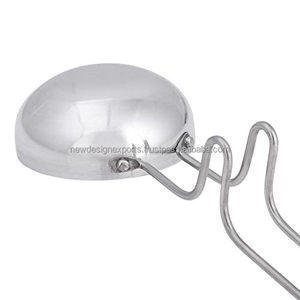 Sartén Tadka pequeña de aluminio con mango de acero inoxidable, tamaño-9 cm de diámetro, Plata - Product Image 2