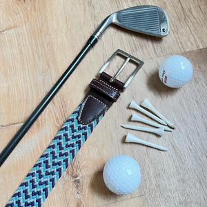 Venta al por mayor de cuero PU cinturón elástico trenzado cinturón de cintura tejido duradero cómodo accesorios de Golf Vietnam Golf Factory - Product Image 3