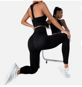 Conjunto de yoga para mujer, conjuntos de Yoga de tela de LICRA sin costuras para mujer - Product Image 1