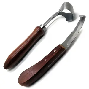 최고의 스테인레스 스틸 소재 동물 용 악기 발바닥 칼 판매/나무 손잡이가있는 헤비 듀티 발바닥 칼