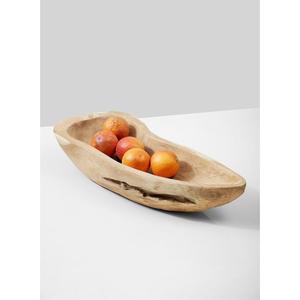 Tazón de fruta decorativo esmalte acabado Real Acacia ensaladera vajilla servir aspecto elegante cuencos de madera con acabado Natural - Product Image 4