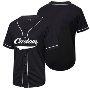 2025 nouveau Design Original boutonné broderie Logo nom rayure Baseball uniforme chemise sublimé imprimé hommes Baseball maillot - Product Image 2
