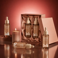 Flacon compte-gouttes en verre vert brillant 30 ml pour sérum botanique – Idéal pour les marques de cosmétiques bio et de beauté épurée, avec option de marque privée