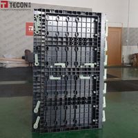 Système de coffrage modulaire en plastique ABS TECON TP60 pour la construction de villas, colonnes réglables, murs, dalles, réutilisable, haute résistance, moderne