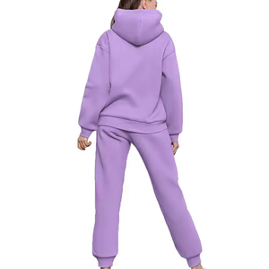 ชุดวอร์มมีฮู้ดและกางเกงจ็อกเกอร์สำหรับผู้หญิงชุดวอร์มมีซิปพิมพ์ลาย - Product Image 2