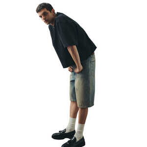 เสื้อยืดครอปทรงหลวมคุณภาพสูง ผ้าฝ้าย 100% สไตล์วินเทจฟอกสี เสื้อยืดผู้ชายขายส่ง - Product Image 4