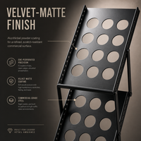 Présentoir pliable à 4 niveaux en métal thermolaqué pour magazines, support portable et pliable pour brochures d'exposition