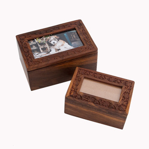 Nouveau prix abordable Urnes en bois en forme de rectangle pour animaux de compagnie Urne funéraire commémorative Cendres et êtres chers en vrac - Product Image 5