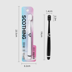 แปรงสีฟันขนนุ่มพิเศษ 10000 ขน สำหรับเหงือกบอบบาง สีดำและสีขาว - Product Image 3