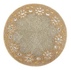 High Classic Vintage <b>Beaded</b> <b>Placemat</b> Round Shape Wedding Banquet 100% Handmade Eco-Friendly Durable Professional Quality - Product Image 4