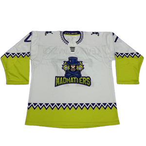 Maillot de hockey sur glace personnalisé en gros avec design drapeau, tissu 100 % polyester, logo personnalisé en twill et protection UV - Product Image 4