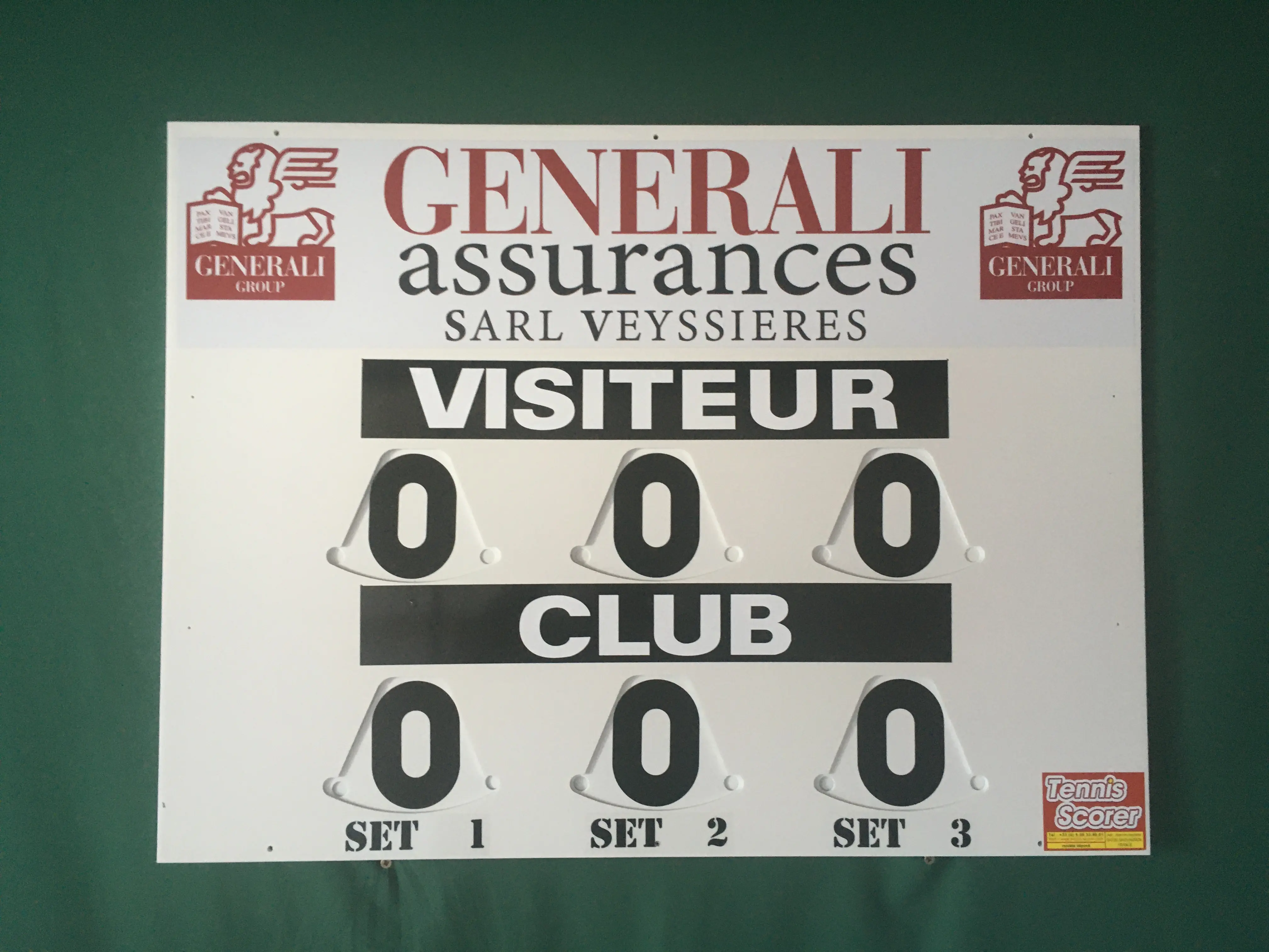 Manual Scoreboard Compact 80 x 60 cm for Tennis Padel Basketball Handball Unperishable for All weather Outdoor or Indoor