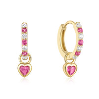 Bas quantité minimale de commande en gros bijoux coeur 925 boucles d'oreilles créoles en argent sterling