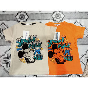 เสื้อยืดผ้าฝ้าย100% สำหรับเด็กเสื้อยืดธรรมดาพิมพ์ลายเรียบง่ายสำหรับฤดูร้อน - Product Image 6