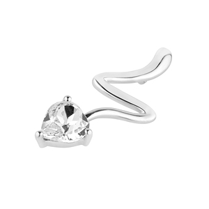 Shah Gems Women's Natural Crystal Quartz Solitaire Pendant 925 Sterling <b>Silver</b> <b>Charms</b> - Product Image 3