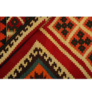 พรมปูพื้นทรงเรขาคณิตสไตล์วินเทจผ้าทอมือคุณภาพระดับพรีเมี่ยมซักได้กันลื่นทำจากขนสัตว์ - Product Image 2