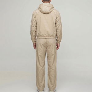 Ensemble coupe-vent streetwear d'hiver de qualité supérieure OEM/ODM, coupe classique, avec logo personnalisé imprimé, couleur unie, survêtement coupe-vent pour homme - Product Image 3
