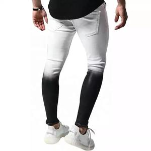 Pantalones Vaqueros Rectos para Hombre, Estilo Urbano, Lavado, Ajustados, Blancos - Product Image 3