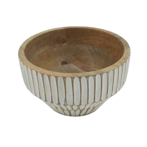 Tazón Redondo de Madera de Color Blanco con Puntos, Vajilla Natural, Precio de Mayoreo, Personalizable - Product Image 4