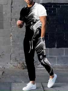 Survêtement décontracté en coton de qualité supérieure, style premium 2026, impression par transfert thermique, été, écologique, respirant - Product Image 3