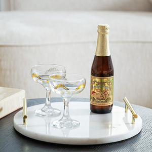 Plateau de service de qualité supérieure, plateau en marbre plaqué, plateau à fruits secs, décoration d'intérieur, blanc, camping, luxe, forme ronde classique - Product Image 3