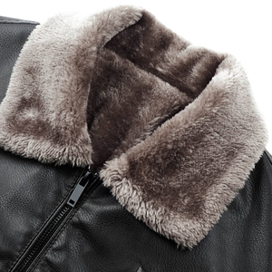 OEM Custom Logo Fashion Outdoor Men Streetwear Leather Jacket <b>Coat</b> - Product Image 5