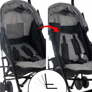 Mobiclinic Elefant XL Foldable Baby Stroller Light <b>Weight</b> with Reclining Backrest & Removable <b>Wheels</b> Max <b>Weight</b> 15 kg XL Basket - Product Image 6
