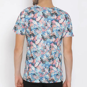 Cómoda camiseta de sublimación impresa de alta calidad suelta 100% algodón colección de verano camiseta de sublimación para hombres - Product Image 3