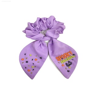 Customized Indian Hand Embroidery Seed Beaded Scrunchies <b>Hair</b> Accessory <b>Hair</b> <b>Clips</b> with Beaded Detail - Product Image 3