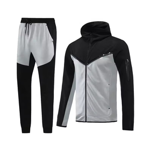 Custom Embroidery/Print Logo Factory Direct <b>Men's</b> <b>Thermal</b> Fleece Tracksuit Gym Training Outfit Private Label Available - Product Image 1