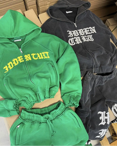 Sudadera con capucha de algodón con cremallera completa y logotipo personalizado para mujer, ropa de calle de felpa francesa 100%, sudadera de invierno con patrón sólido - Product Image 3