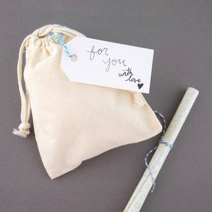 Small Unbleached Cotton <b>Muslin</b> <b>Bags</b> With Customized Printing Cotton Drawstring <b>Bag</b> - Product Image 4