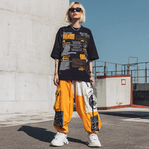 OEM Tie Dye Print T Shirts Survêtement Femmes Eté Jogging Sublimation T Shirt Jogger Set Street Drop Shoulder Tee Baggy Trouser - Product Image 2