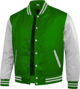 Chaqueta de satén Premium de baloncesto estilo Letterman, diseño personalizado, tallas para niños y adultos, chaqueta de béisbol universitaria para hombres, envío DDP - Product Image 4