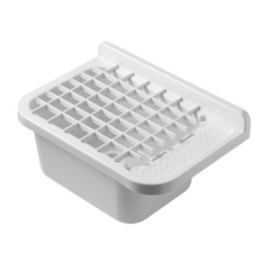 Grille d'évacuation de lavabo en zinc chromé - Moderne, rectangulaire, 1 1/4 - Product Image 2