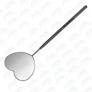 Encantador espejo de pestañas en forma de corazón para suministros de extensión de pestañas Espejo de pestañas de acero inoxidable desmontable de 2,2 pulgadas Color negro - Product Image 5