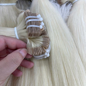 Venta al por mayor 100% cutícula alineada natural recto vietnamita extensiones de cabello humano tendencia caliente frontal paquete cinta pelo cortes calientes - Product Image 5