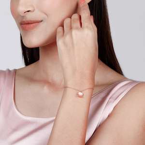 สร้อยข้อมือรูปหัวใจสีโรสโกลด์พร้อมกำไลข้อมือแฟชั่นเปลือกหอย - Product Image 4